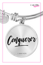 Conqueror - Women's Bangle Bracelet - I AM HER Apparel