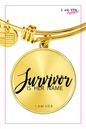 I AM A Survivor - Women's Bangle Bracelet - I AM HER Apparel