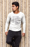 I AM A MAN - Men's White Longsleeve - I AM HER Apparel