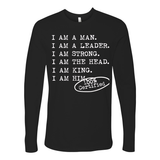 I AM A MAN Men's Longsleeve - Blk / Nvy - I AM HER Apparel