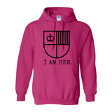 I AM HER Shield Women's Hooded Sweatshirt - I AM HER Apparel