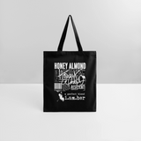 Honey Almond – Miel Amande- Canvas Tote Bag - black