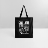 Chai Latte – Latte au Chai - Canvas Tote Bag - black