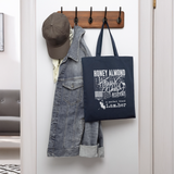 Honey Almond – Miel Amande- Canvas Tote Bag - navy