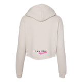 I AM HER en Rose - Women's Cropped Fleece Hoodie - Cream