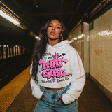 That Girl — Hot Pink Graffiti Cropped Hoodie | Around the Way Girl Collection