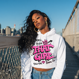 That Girl — Hot Pink Graffiti Cropped Hoodie | Around the Way Girl Collection