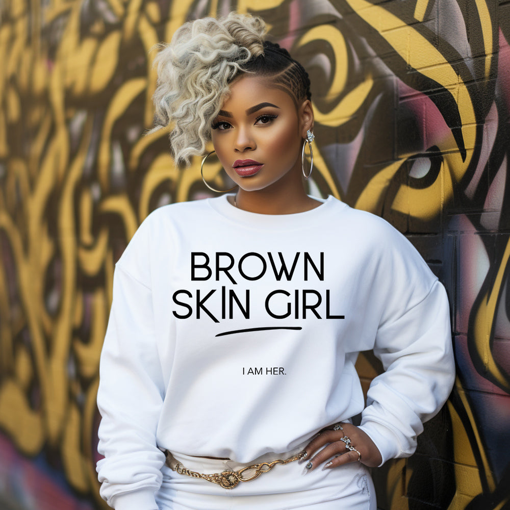 Brown Skin Girl - Women's Crewneck Sweatshirt