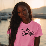 Dark Chocolate – Women's Tee | Regal & Radiant | White on Black