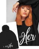 I AM HER Signature Crewneck + Jogger + Pom-Pom Beanie Set