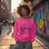Definition of a Woman Crewneck – The Statement. The Standard