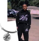 I AM HER Signature Women's Cropped Fleece Hoodie