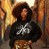 I AM HER Signature Cropped Hoodie + Jogger Set | Black
