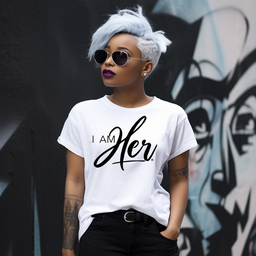 I AM HER Signature Tee: Empowering Women's Graphic T-Shirt