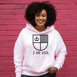 I AM HER Shield Women's Hooded Sweatshirt