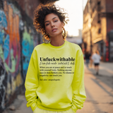 Unf*ckwithable Crewneck | Defined by Peace - Black