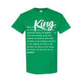 I AM HIM — King Definition | White Ink | T-Shirt | Definitions of HIM Collection