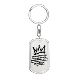 I AM HIM — Crown | Dog Tag Keychain | King Collection