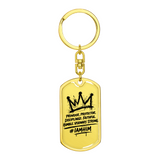 I AM HIM — Crown | Dog Tag Keychain | King Collection