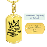 I AM HIM — Crown | Dog Tag Keychain | King Collection