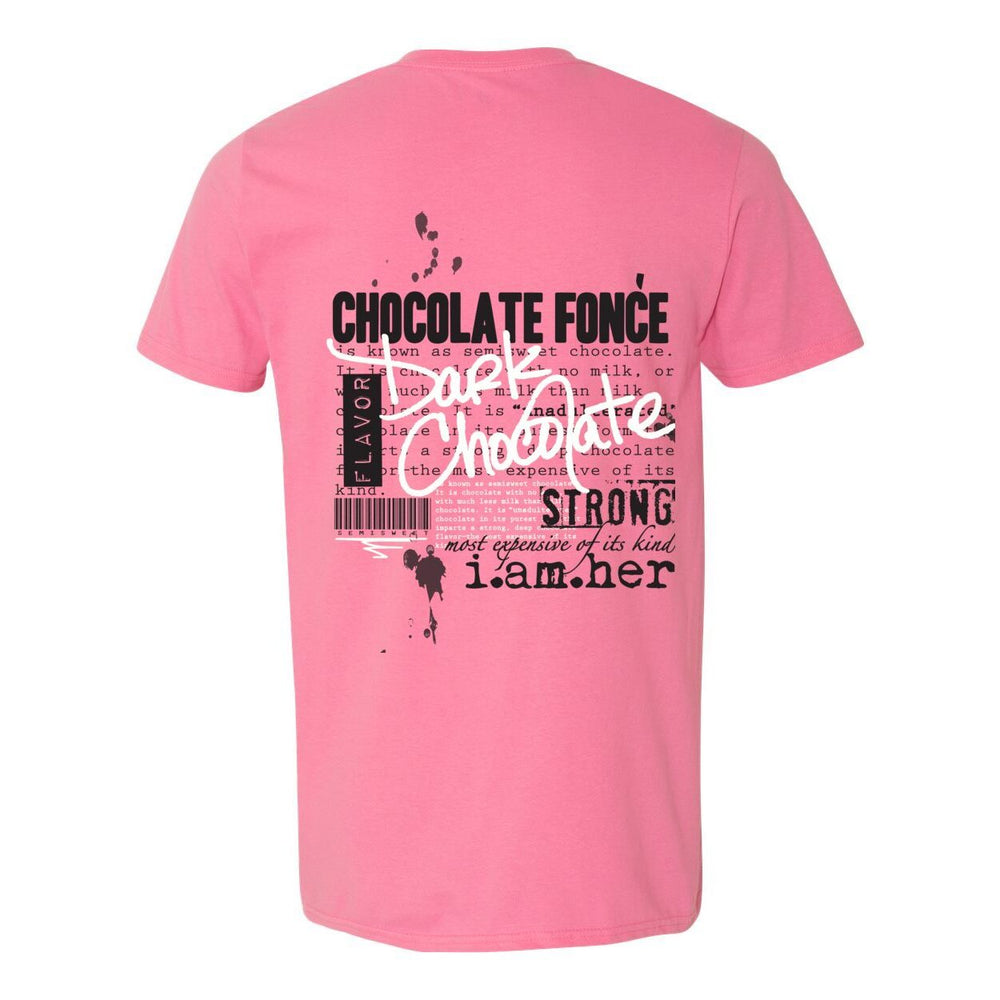 Dark Chocolate – Women's Tee | Regal & Radiant | White on Black