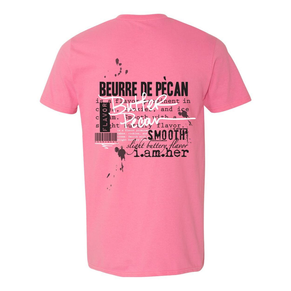 Butter Pecan – Women's Tee | Soft Golden Power | White on Black