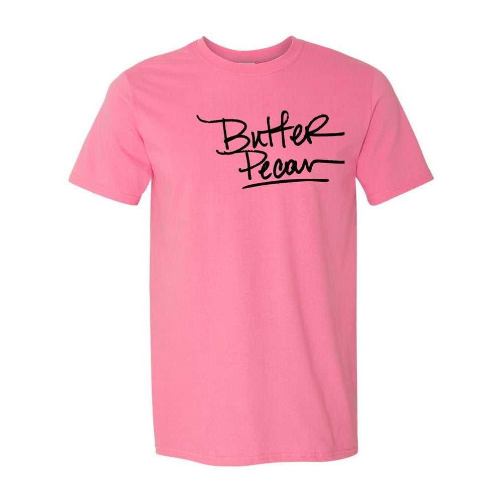 Butter Pecan – Women's Tee | Soft Golden Power | White on Black