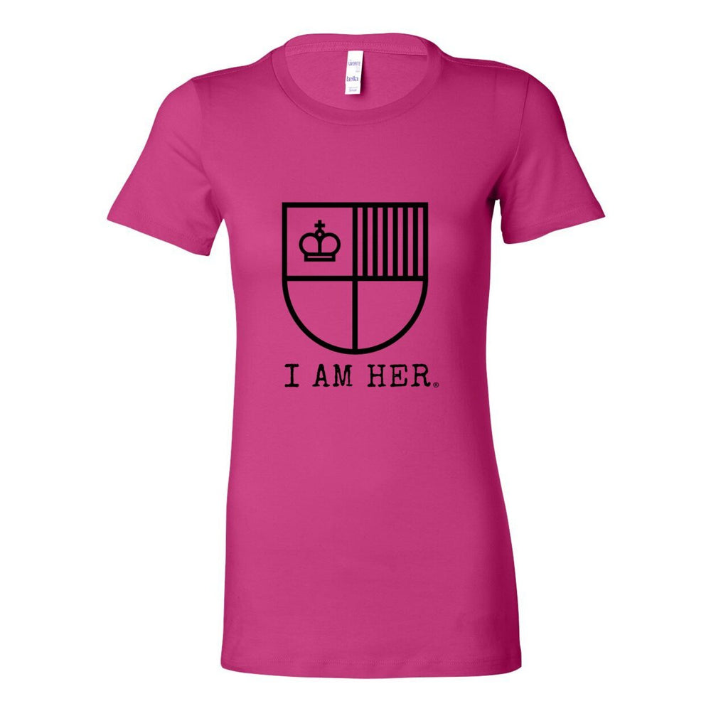 I AM HER Shield Tee: Empowering Women's Graphic T-Shirt