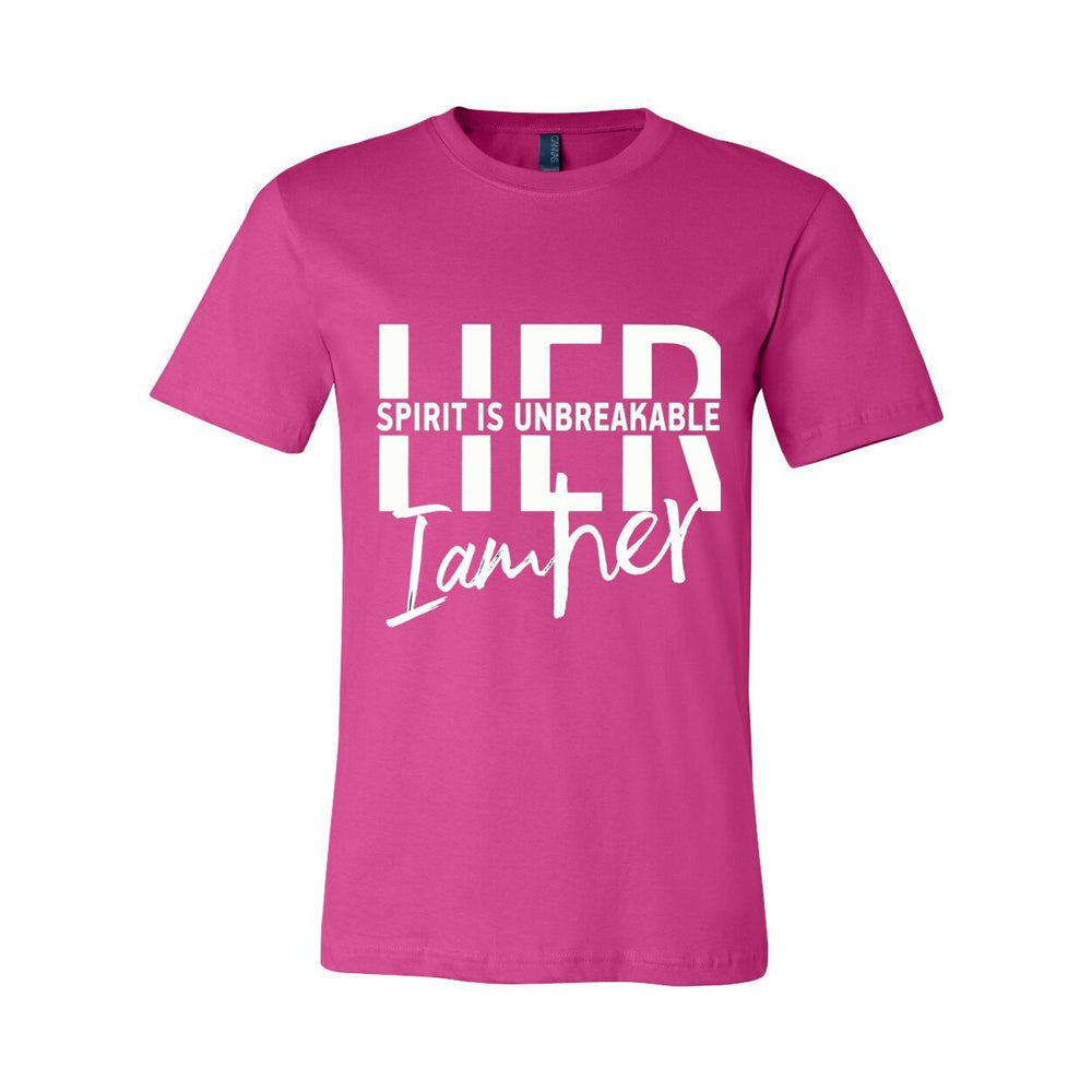 HER Spirit is Unbreakable Women's Tee – HER Light Can’t Be Dimmed - White