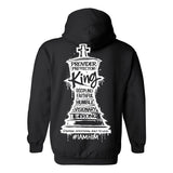 I AM HIM — King's Gambit | White Ink | Pullover Hoodie | King Collection