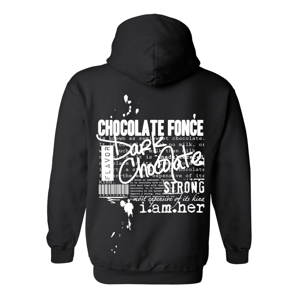 Dark Chocolate – Women's Hoodie | Deep Melanin Royalty | Statement Hoodie for Black Women - White