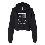I AM HER Shield Women's Cropped Fleece Hoodie