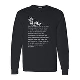I AM HIM — Heir Definition | White Ink | Long Sleeve Tee | Legacy Collection