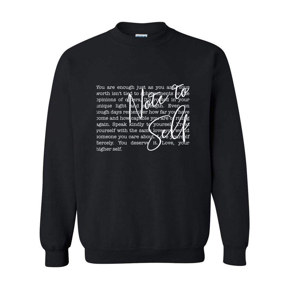 Note To Self Women's Crewneck – Sacred Reminders. Everyday Wear. White