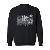 Note To Self Women's Crewneck – Sacred Reminders. Everyday Wear. White