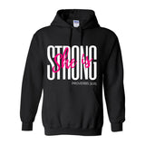 She is Strong - Women's Hooded Sweater - White