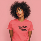 Butter Pecan – Women's Tee | Soft Golden Power | White on Black