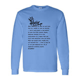 I AM HIM — Heir Definition | Black Ink | Long Sleeve Tee | Legacy Collection