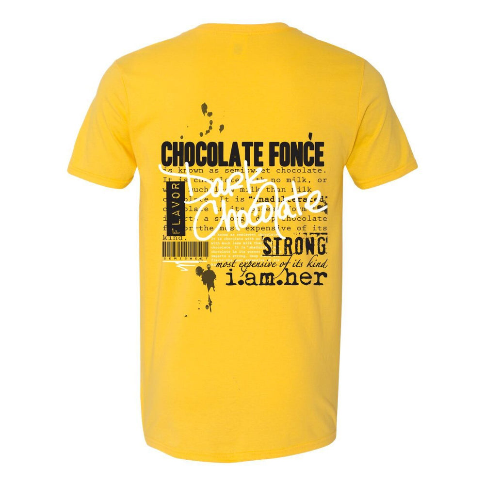 Dark Chocolate – Women's Tee | Regal & Radiant | White on Black