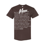 I AM HIM — Man Definition | White Ink | T-Shirt | Definitions of HIM Collection
