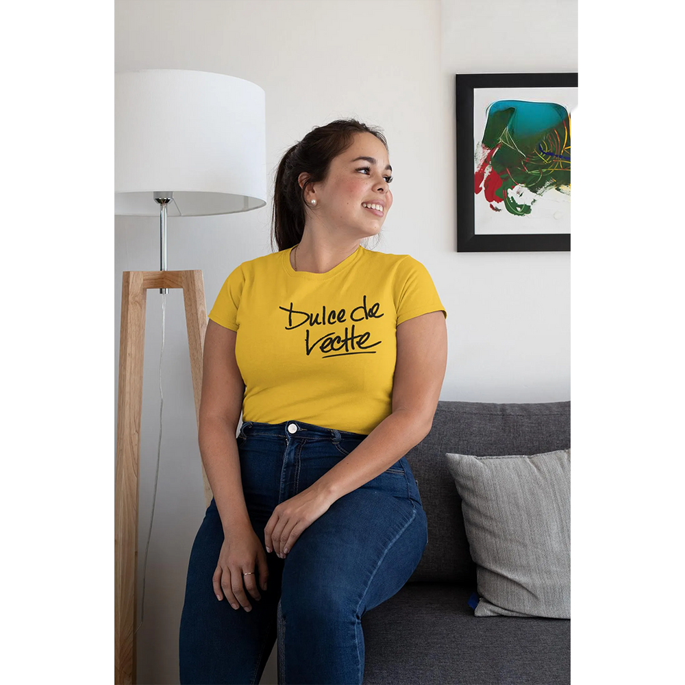 Dulce de Leche – Women's Tee | Sweet. Soft. Strong. | White on Black