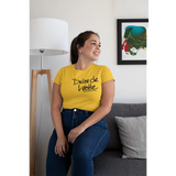 Dulce de Leche – Women's Tee | Sweet. Soft. Strong. | White on Black