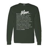 I AM HIM — Man Definition | White Ink | Long Sleeve Tee | Definitions of HIM Collection