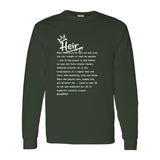 I AM HIM — Heir Definition | White Ink | Long Sleeve Tee | Legacy Collection