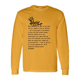I AM HIM — Heir Definition | Black Ink | Long Sleeve Tee | Legacy Collection
