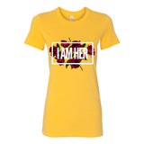 I AM HER en Rose Tee – Soft in Hue, Fierce in Spirit | Empowering Women’s Graphic T-Shirt