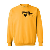 PowHerFul x She Overcame - Women's Crewneck Sweatshirt - Black