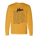 I AM HIM — Man Definition | Black Ink | Long Sleeve Tee | Definitions of HIM Collection
