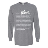 I AM HIM — Man Definition | White Ink | Long Sleeve Tee | Definitions of HIM Collection
