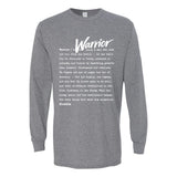 I AM HIM — Warrior Definition | White Ink | Long Sleeve Tee | Definitions of HIM Collection